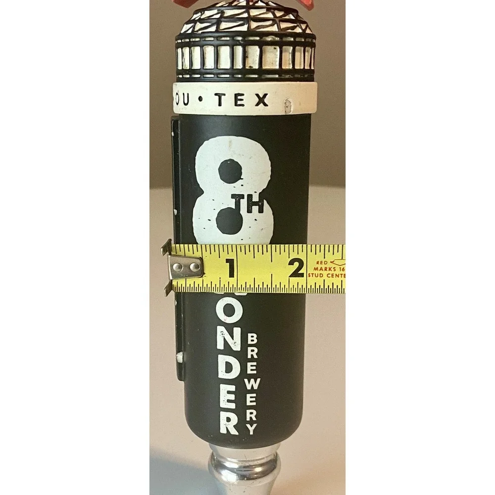 8th Wonder Brewery Astro Dome Beer Tap Handle w/Spinning Star on Top. 11